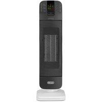 De'Longhi Tower ceramic fan heater 2KW - WhiteDarkGrey