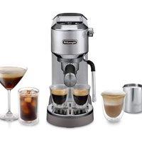 De'Longhi NEW Dedica Duo with Advanced Milk Steam Wand & Cold Brew Option Stainless Steel - Metal