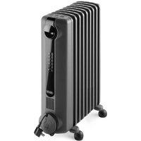 De'Longhi Radia S Grey Oil filled radiator 2KW Electric Timer - DarkGrey