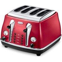 De'Longhi Icona Micalite 4 slice Red Toaster - Red