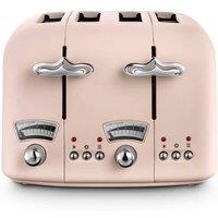 De'Longhi Argento Flora 4 slice Pink Toaster - Pink