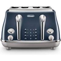 De'Longhi Icona Capitals 4 slice London Blue Toaster - Blue