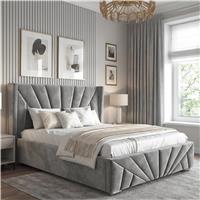 Velvet Ottoman Storage Bed  Sunrise Ottoman Bed Frame  Small Double (4ft) / Dark Grey