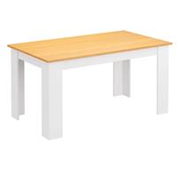 4 and 6 Seater Dining Table Rectangle  120 cm / White & Pine