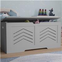Large Toy Box  Bedding Blanket Box Storage Chest Trunk Bench  Grey