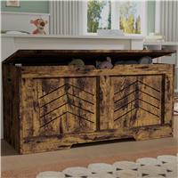 Large Toy Box  Bedding Blanket Box Storage Chest Trunk Bench  Rustic