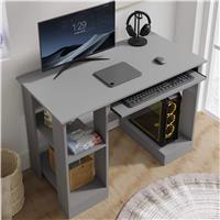 Small Computer Desk with Storage | Study Writing Table  Grey