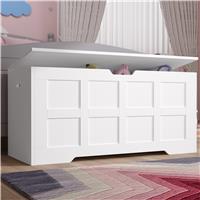 Kids Toy Box  Shaker Blanket Box Bench Storage Chest Trunk  White