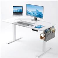 Electric Standing Desk Height Adjustable Office Desk  White  120cm x 60cm