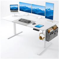 Electric Standing Desk Height Adjustable Office Desk  White  160cm x 70cm