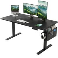 Black Electric Standing Desk  Adjustable Gaming Office Desk  140cm x 60cm