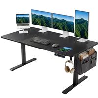 Black Electric Standing Desk  Adjustable Gaming Office Desk  160cm x 70cm