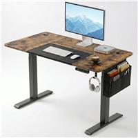 Rustic Electric Standing Desk  Adjustable Home Office Desk  110cm x 60cm