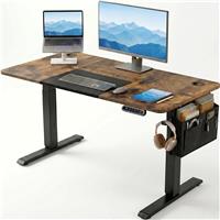 Rustic Electric Standing Desk  Adjustable Home Office Desk  120cm x 60cm