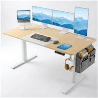Pine Electric Standing Desk  Home Office Desk with Storage  160cm x 70cm