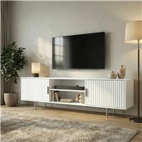 Flutrina Painted 180cm TV Unit Cabinet with Storage for TVs up to 85"  White