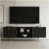 Flutrina Painted 180cm TV Unit Cabinet with Storage for TVs up to 85"  Black