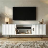 Flutrina Painted 140cm TV Unit Cabinet with Storage for TVs up to 55"  White