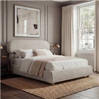 Serilya Upholstered Bed Frame with Luxury Headboard - King Size (5ft) / Camel