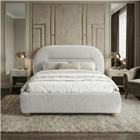 Maloye Upholstered Bed Frame Double and King Size - Double (4ft6) / Grey