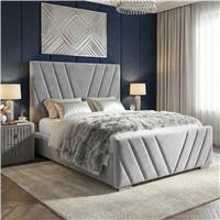 Vellure Velvet Ottoman Storage Bed Frame Double & King - King (5ft) / Grey