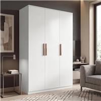 Blythe 3 Door Wardrobe with Adjustable Shelves and Hanging Rail  White