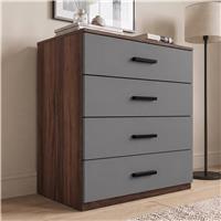 Blythe 4 Drawer Chest Of Drawers  Bedroom Drawers  Walnut