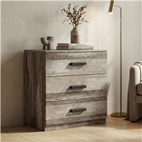 Blythe 3 Drawer Chest  Small Chest of Drawers  Ash Grey