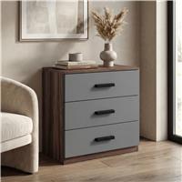 Blythe 3 Drawer Chest  Small Chest of Drawers  Walnut