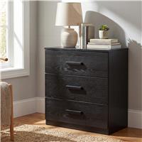 Blythe 3 Drawer Chest  Small Chest of Drawers  Black