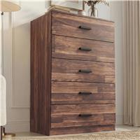 Tall 5 Drawer Chest of Drawers  Bedroom Storage  Dark Bronx