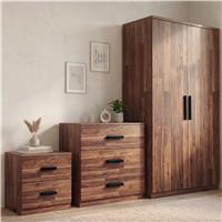 Blythe 3 Piece Bedroom Set  Dark Bronx, Wardrobe & Drawers