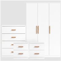 Blythe White 4 Piece Bedroom Furniture Set