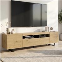 Kystra 180cm TV Unit with Storage for TVs up to 80" Oak Effect