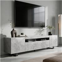 Kystra Concrete TV Unit Cabinet with Storage 180cm