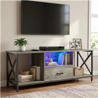 Calvera LED TV Stand with Storage for TVs up to 55" - Grey Oak