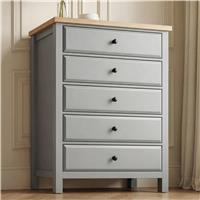 Haven Grey Tall 5 Chest of Drawers - Painted Bedroom Drawers