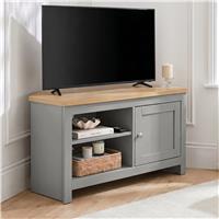 Tavero Grey Corner TV Unit with Storage for TVs up to 43"