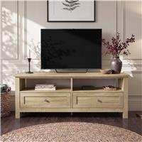 Oskara TV Unit with Storage for TVs up to 55" Oak Effect 120cm