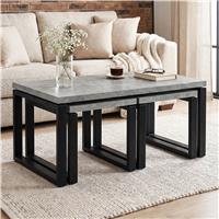 Nestline Concrete Effect Nesting Coffee Table Set of 3