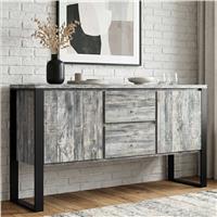 Millwright Grey Sideboard Cabinet with Drawers & Storage