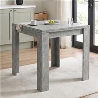Small Square Flip Top Extendable Dining Tables - Concrete