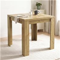 Small Square Flip Top Extendable Dining Tables - Oak