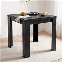 Small Square Flip Top Extendable Dining Tables - Black