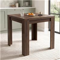 Small Square Flip Top Extendable Dining Tables - Walnut