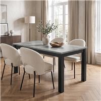 Hartley Industrial Extendable Dining Table | 4-6 and 6-8 Seater - 140cm / Concrete