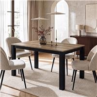 Hartley Industrial Extendable Dining Table | 4-6 and 6-8 Seater - 160cm / Oak