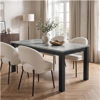 Hartley Industrial Extendable Dining Table | 4-6 and 6-8 Seater - 160cm / Concrete