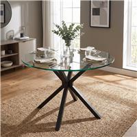 Skyra 90cm Round Glass Dining Table