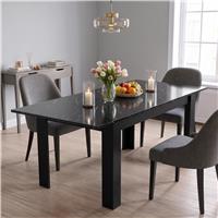 Milo 6 to 8 Seater Extendable Dining Table - Black Marble